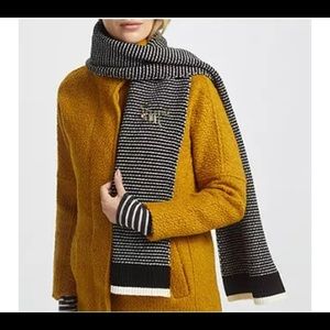 Authentic merino wool Coach charm scarf